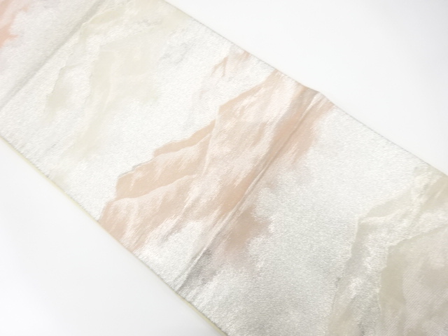 JAPANESE KIMONO / ANTIQUE FUKURO OBI / SILK / WOVEN MIST